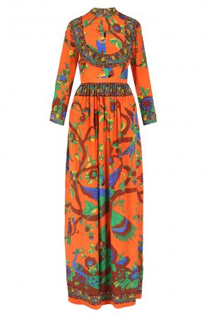 Band collar long patterned dress, zdjęcie 1 Band collar long patterned dress od Gucci